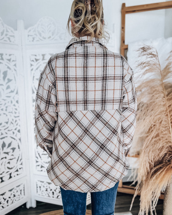 Mya Plaid Shirt [iced latte]