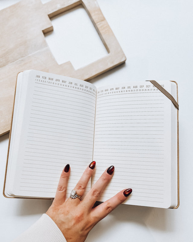 Vegan Leather Pocket Journal [ivory & taupe]