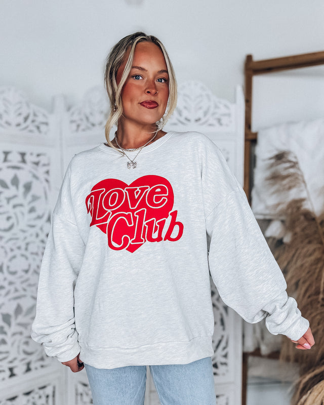 Love Club Crew [heather light grey]