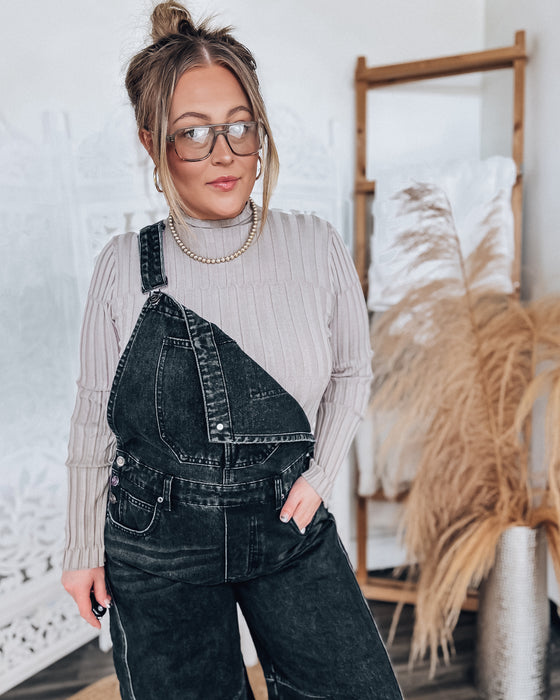 Dani denim barrel overalls [black]