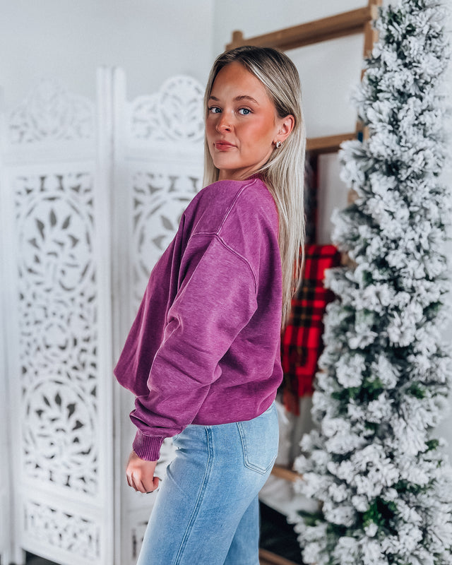 Karly Crewneck Sweatshirt [lt plum]