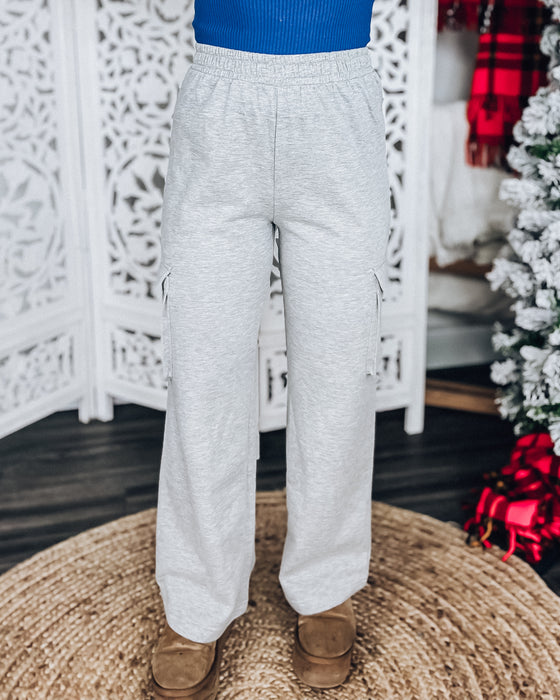 Khloe Cargo Lounge Pant [h. grey]