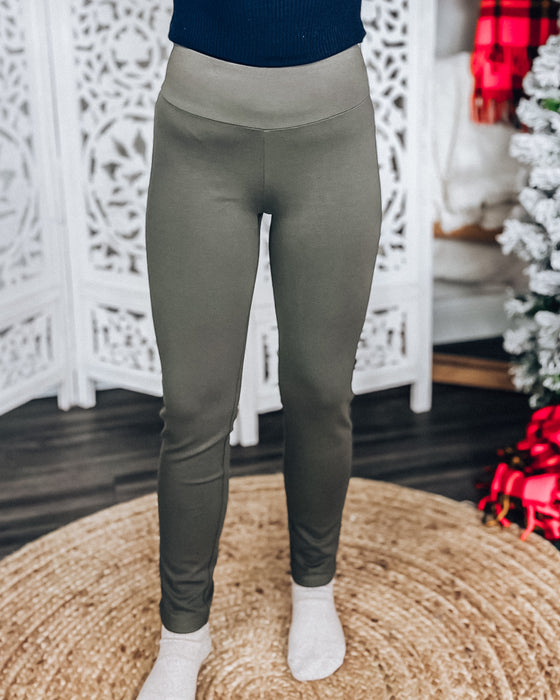 Dress Pant Leggings [olive]