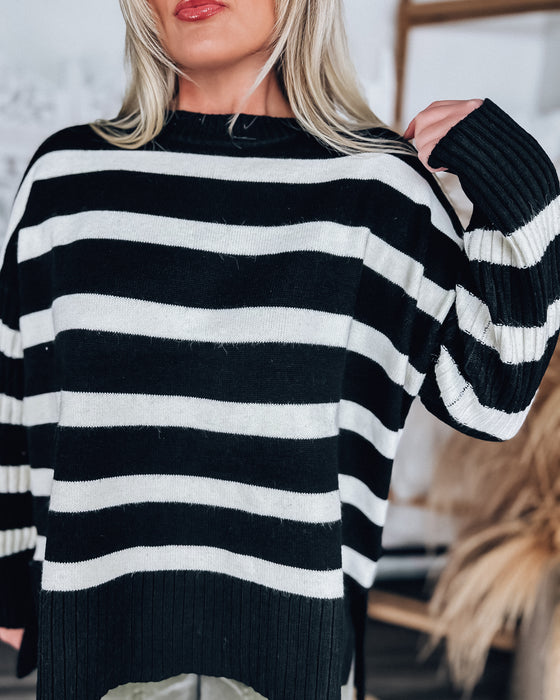 Scarlet Stripe Sweater [black/white]