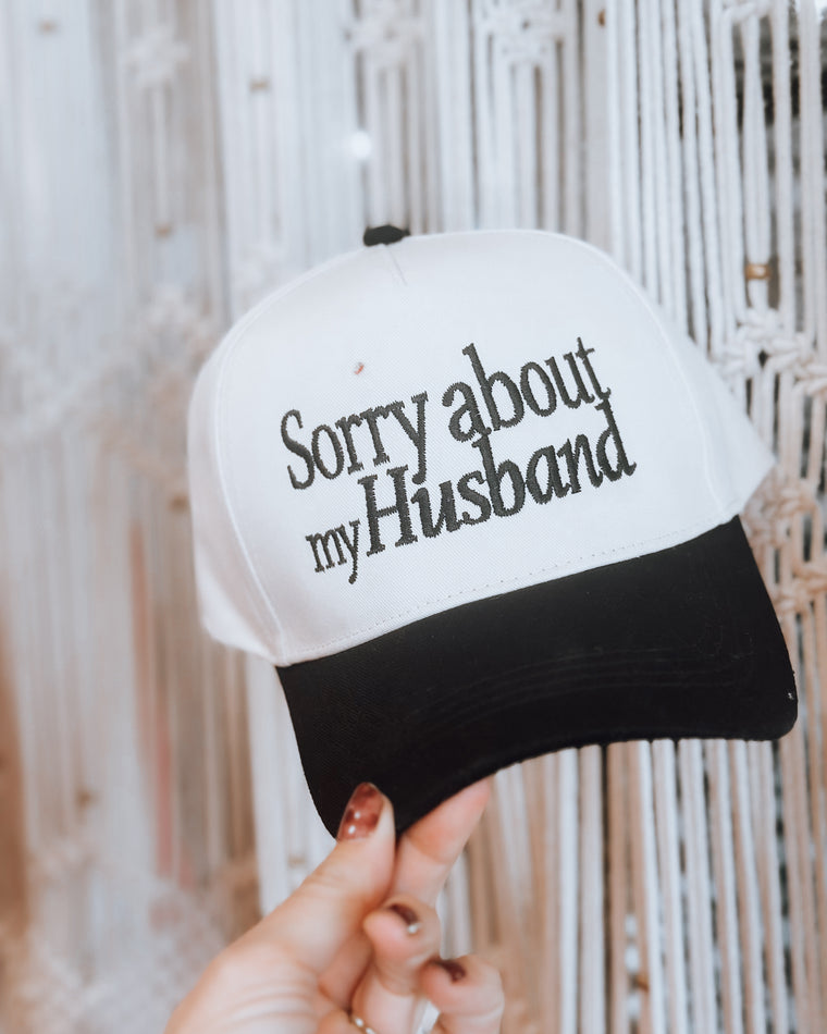 Sorry About My Husband Hat [black/ivory]