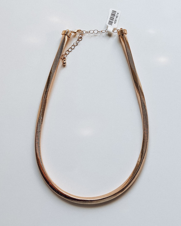 stretch coil necklace [gold]