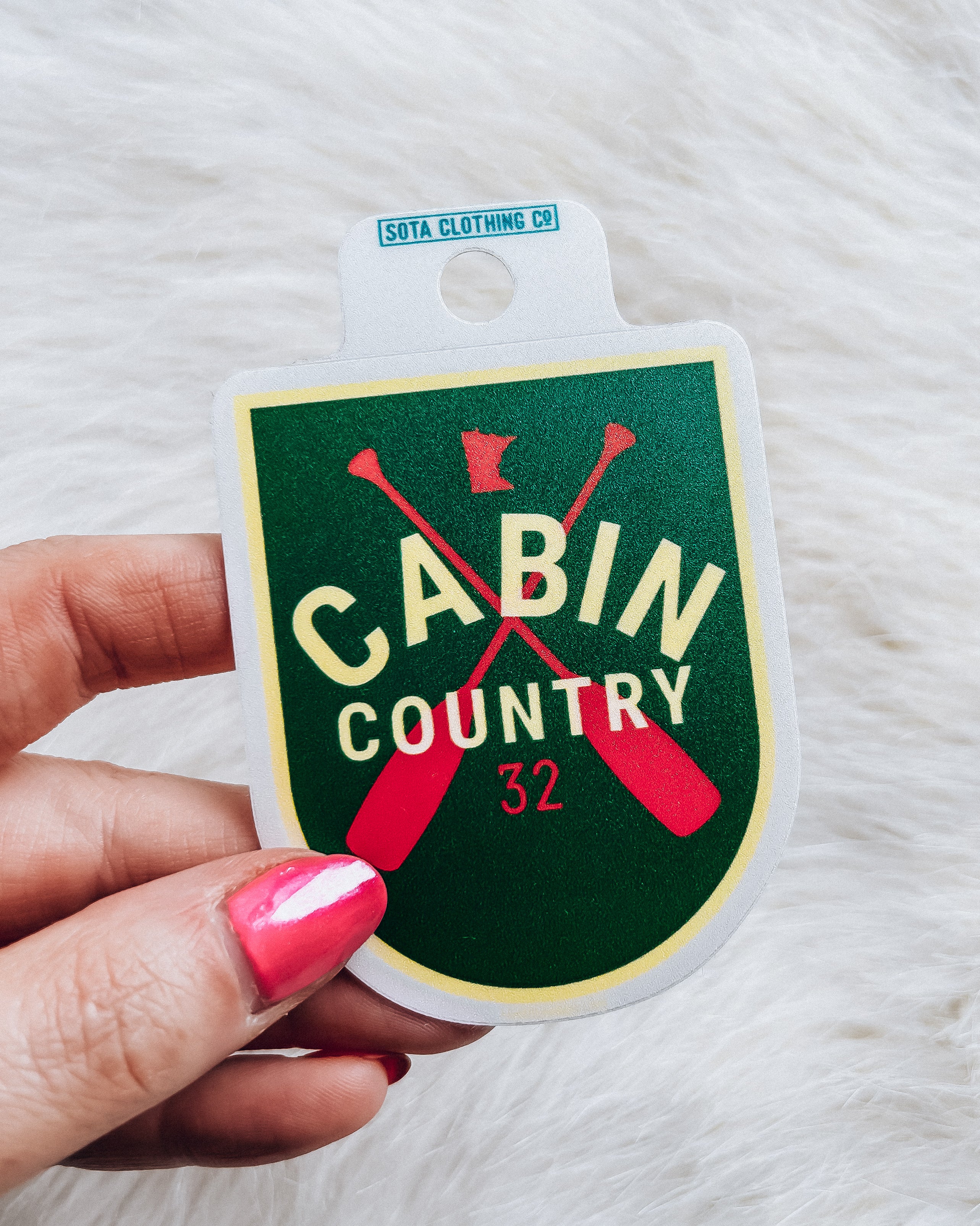 MN Cabin Country Sticker [teal/red/cream]