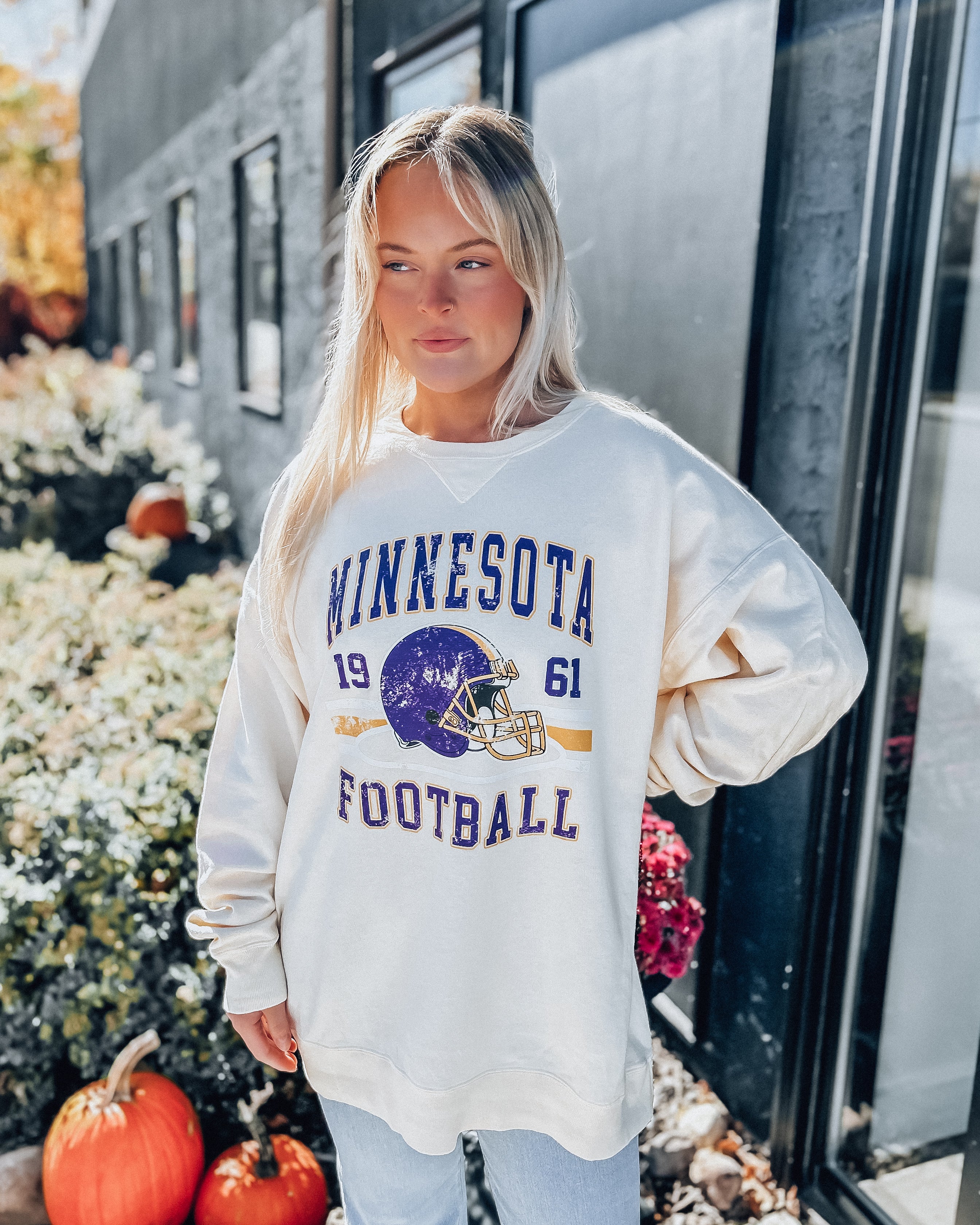 minnesota football crewneck sweatshirt [cream]