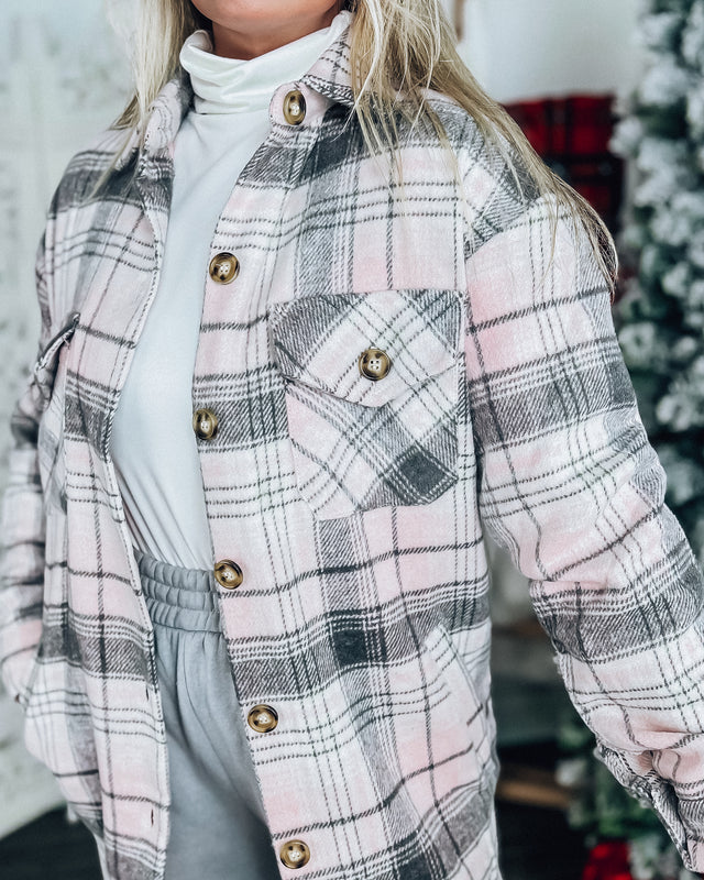 Ella's Everyday Plaid top [pink/grey]