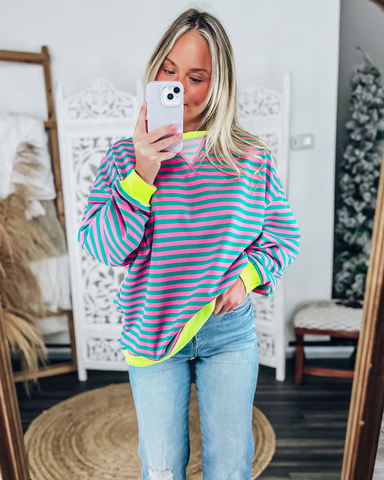 Girl Talk Striped Top [pink]