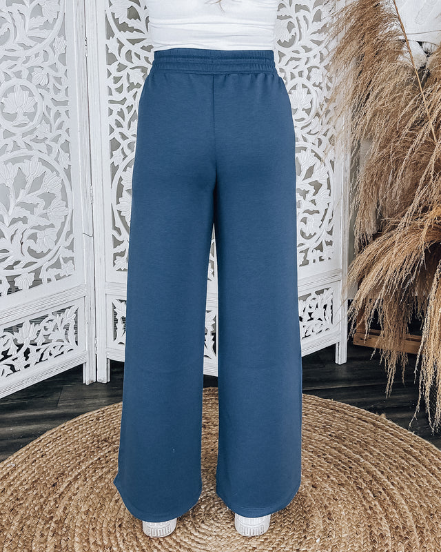 Lush Wide Let Pants [dusty blue]