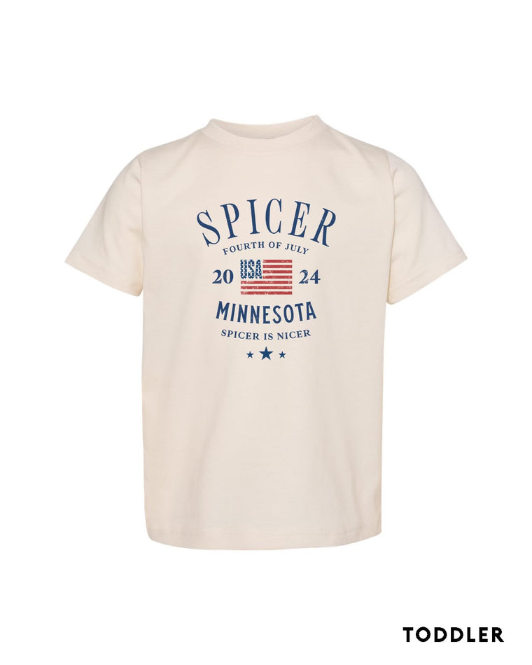 TODDLER SPICER Fourth of July 2024 Tee [natural]