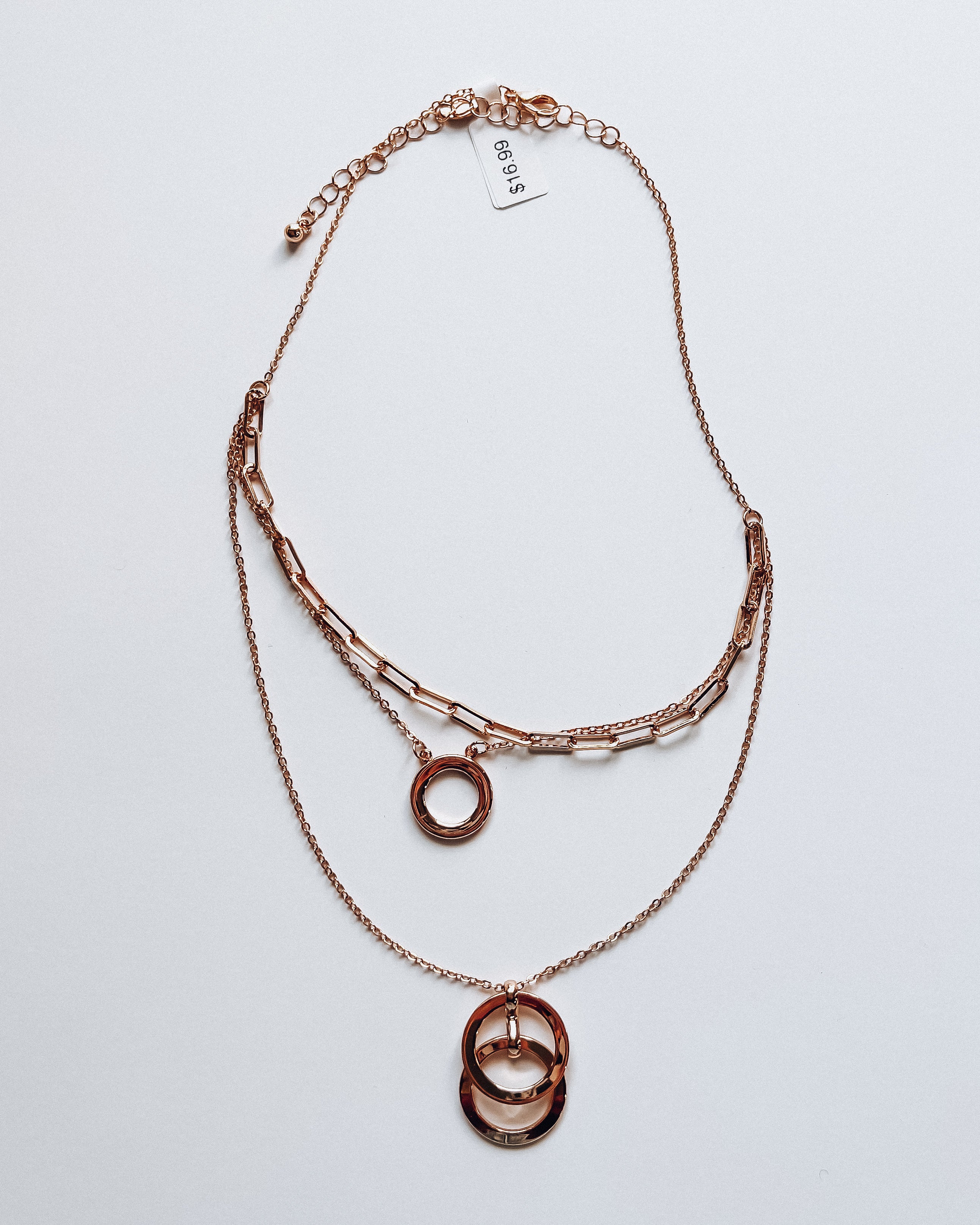 layered circle necklace [gold]