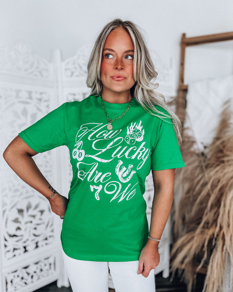 How Lucky are We T-shirt [kelly green]