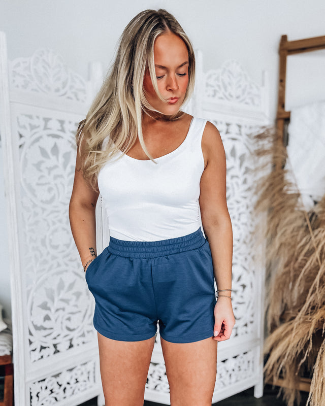 Lush Shorty Shorts [dusty blue]