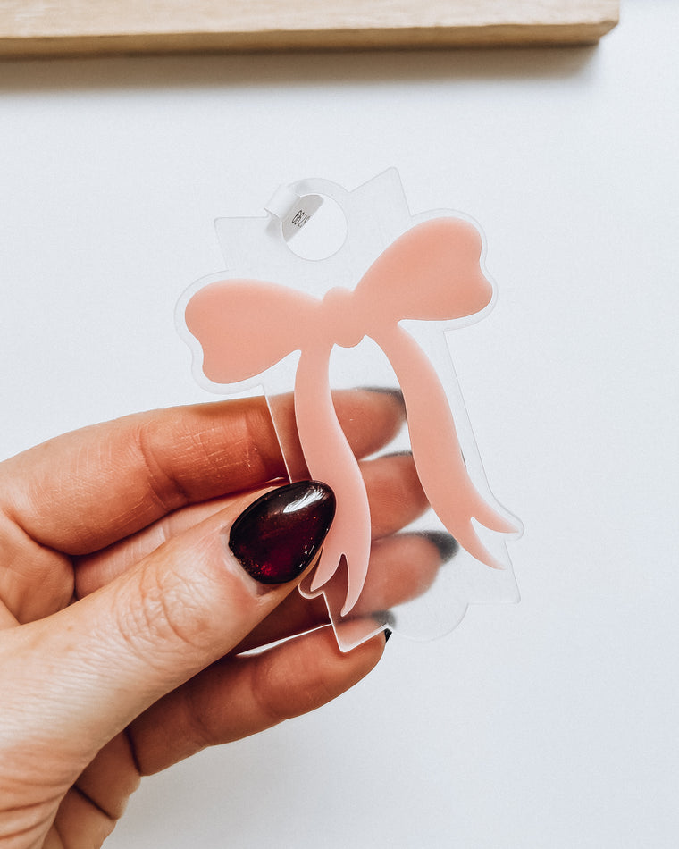 tumbler bow tag [pink]