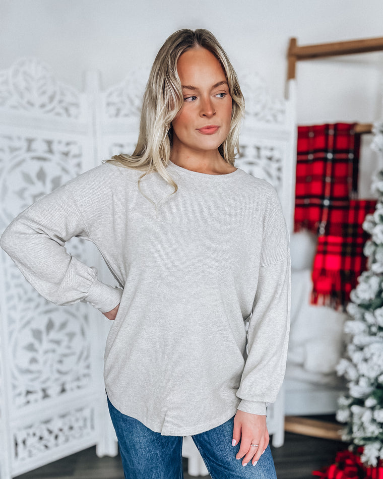 Layla Sweater Top [grey]