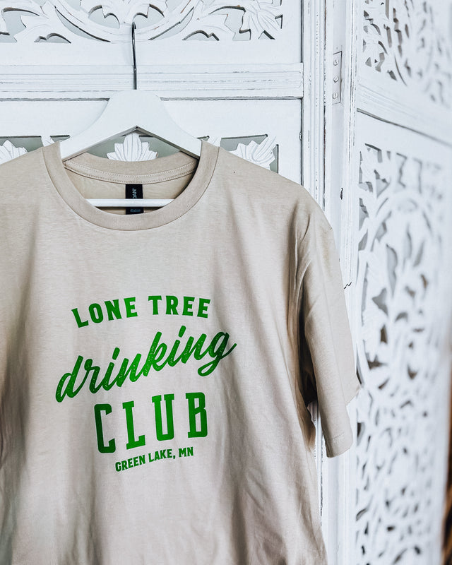 Lone Tree Drinking Club Tee [sand/green]
