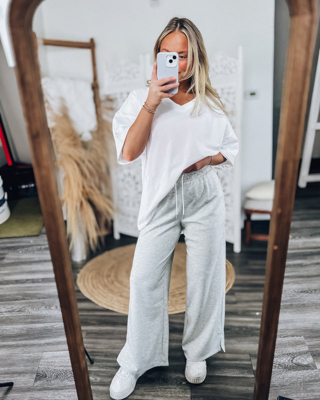 Lush Wide Let Pants [h.grey]