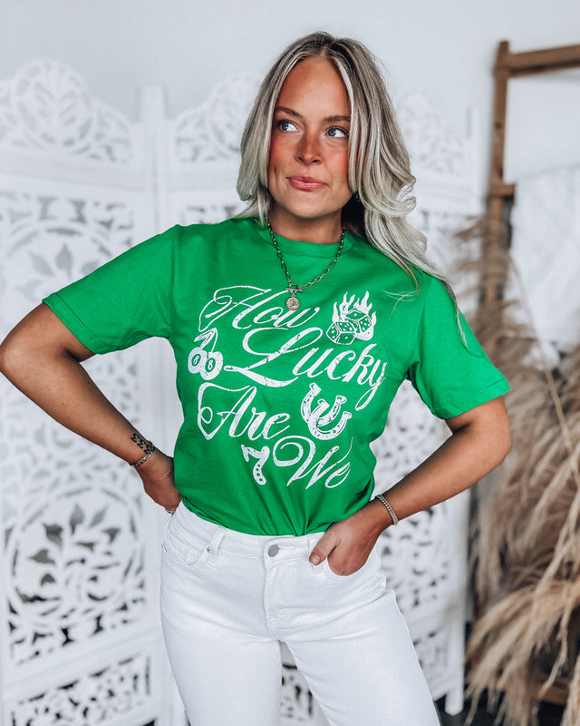 How Lucky are We T-shirt [kelly green]