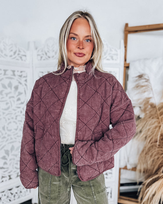 Sienna Quilted Jacket [plum]