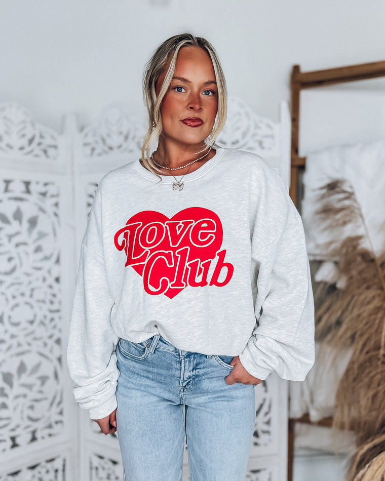 Love Club Crew [heather light grey]