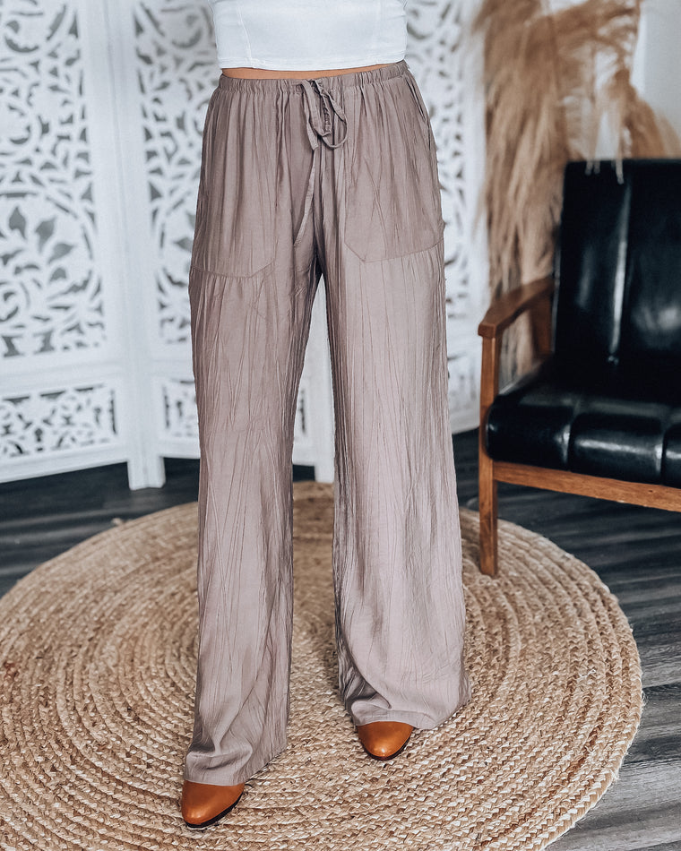Sara Tie Waist Linen Pants [coco]