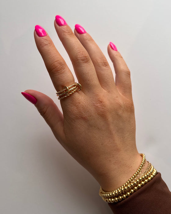 Chain Link Rings WP [14K gold dipped]