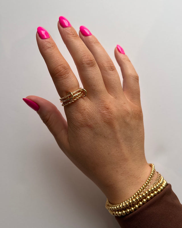 Chain Link Rings WP [14K gold dipped]