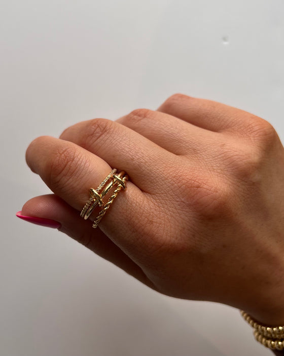 Chain Link Rings WP [14K gold dipped]